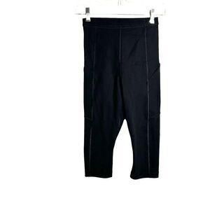 Lululemon Black High Rise Paddle Shorts Size 4 Womens Crop Surf Swim Pockets